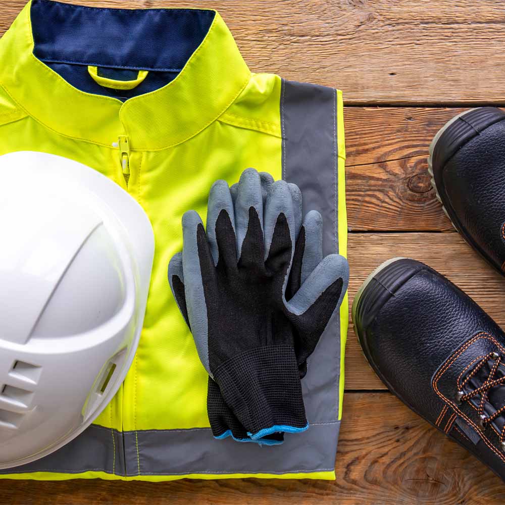 Mican plastering health and safety equipment.