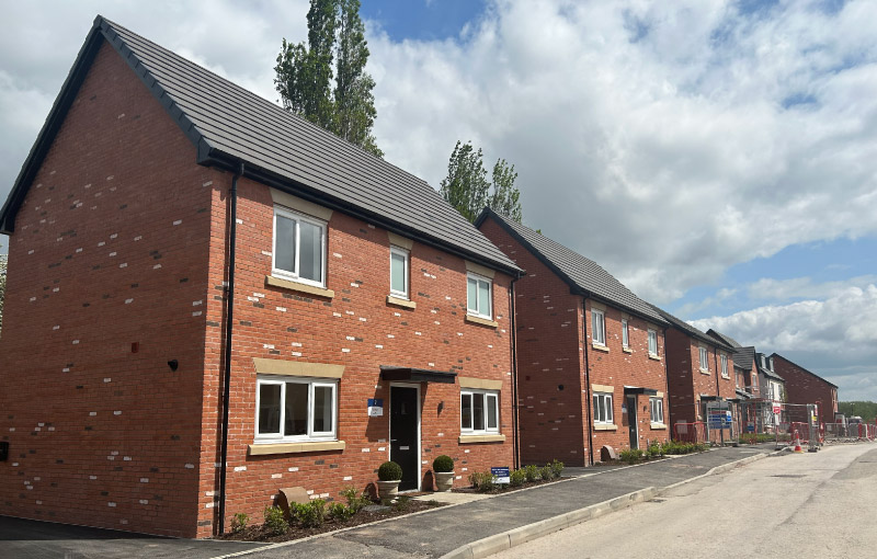 Plastering services at Brook View housing development, Wincham, Cheshire