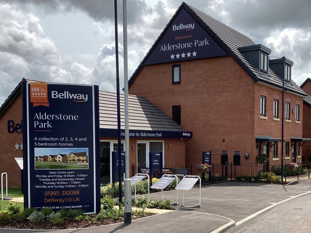 Exterior estate of Alderstone Park, built by Bellway and plastered by Mican.
