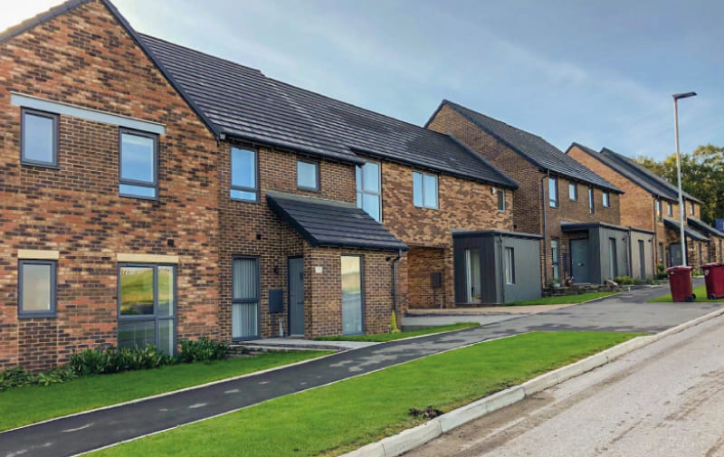 Plastering contract services based at the Green Hills residential housing development at Blackburn, Lancashire