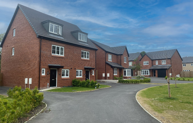Plastering contract at Stubley Meadows residential housing development in Rochdale, Greater Manchester