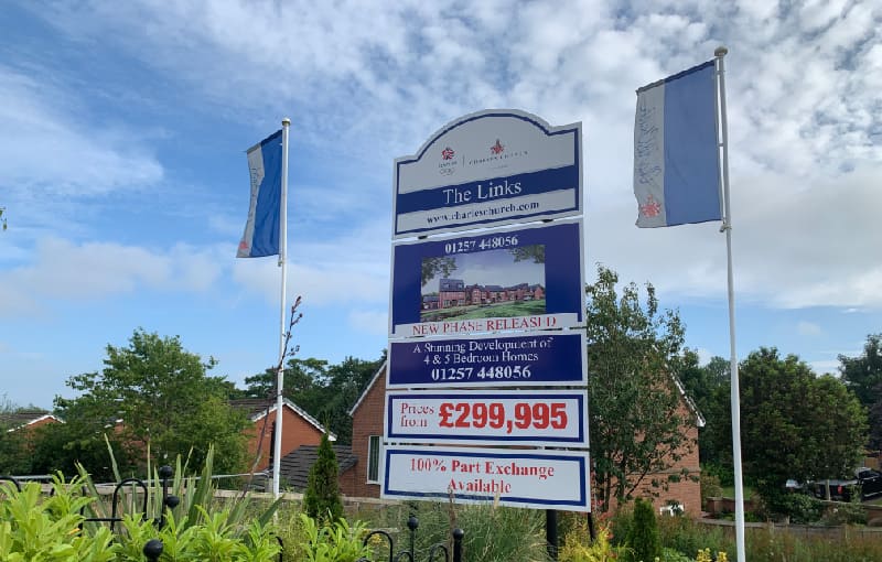 Plastering services at The Links housing development, Standish, Greater Manchester