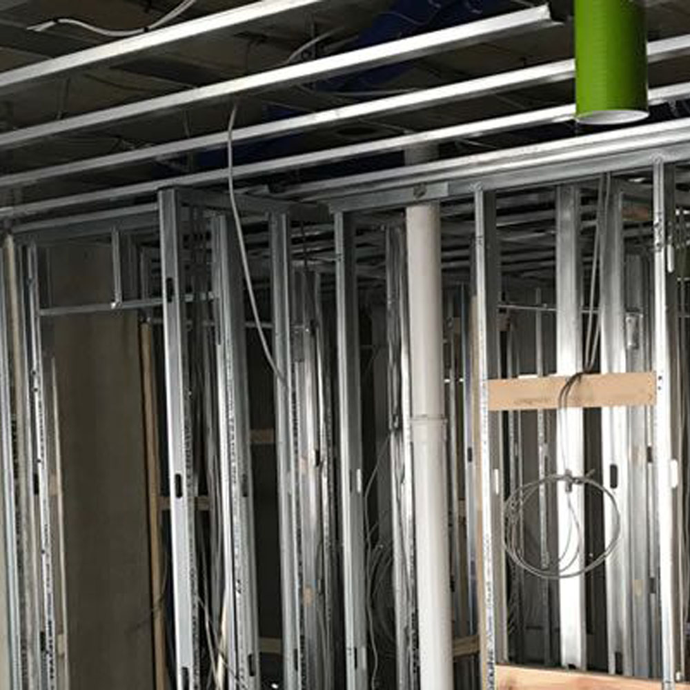 Metal ceilings & partitioning by Mican Plastering.